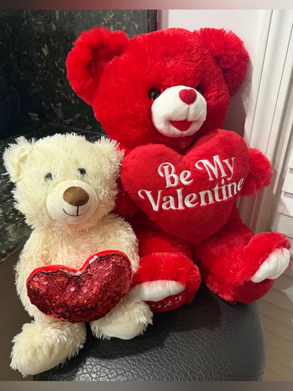 Red 'Be My Valentine' Plush Bear with Heart! ♥️ 🤍